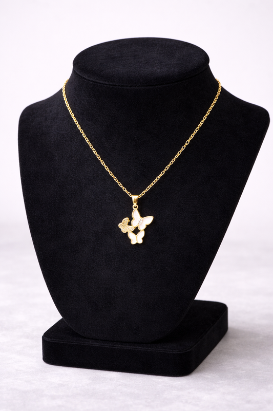 Golden Butterfly Grace Necklace