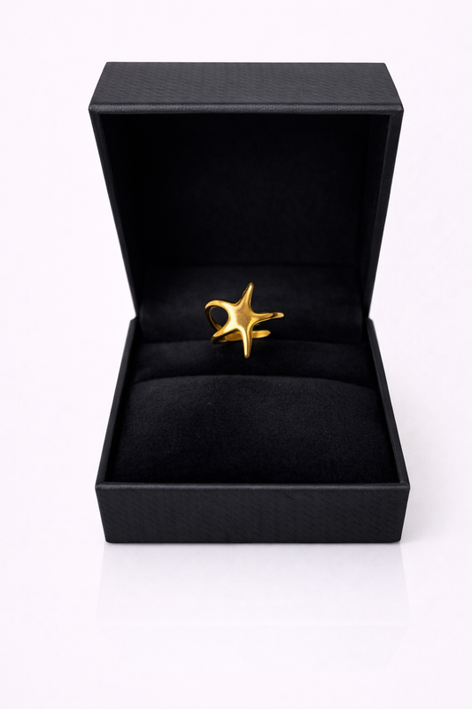 Golden Starfish Ring