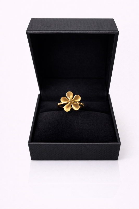 Golden Bloom Flower Ring