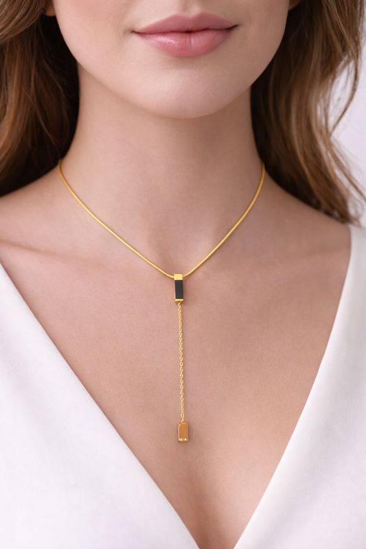 Golden Minimal Drop Necklace