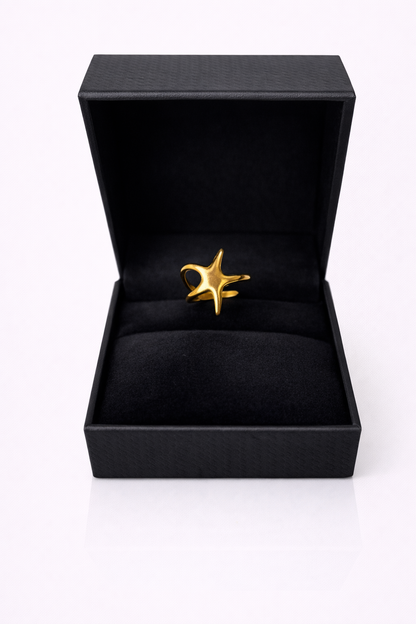 Golden Starfish Ring