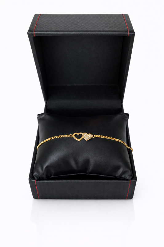 Golden Double Heart Bracelet