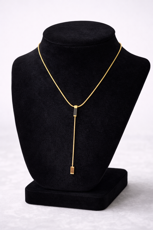 Golden Minimal Drop Necklace