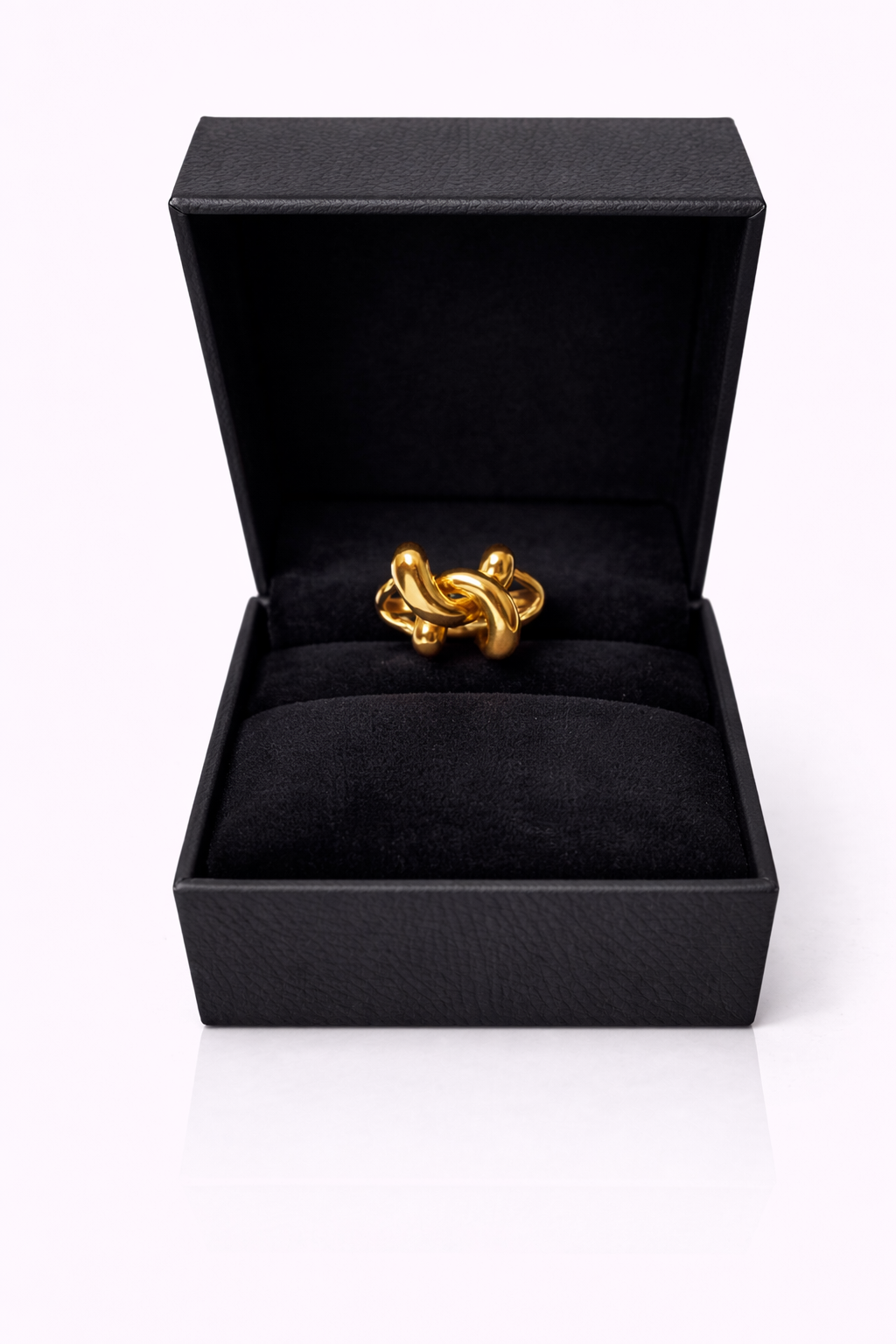 Golden Knot Statement Ring
