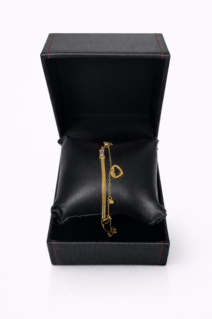 Heartbeat due bracelet